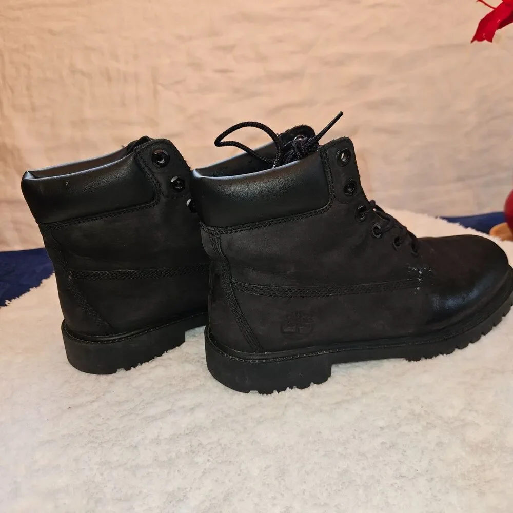 TIMBERLAND Black Waterproof Boots Youth Size 5 12907